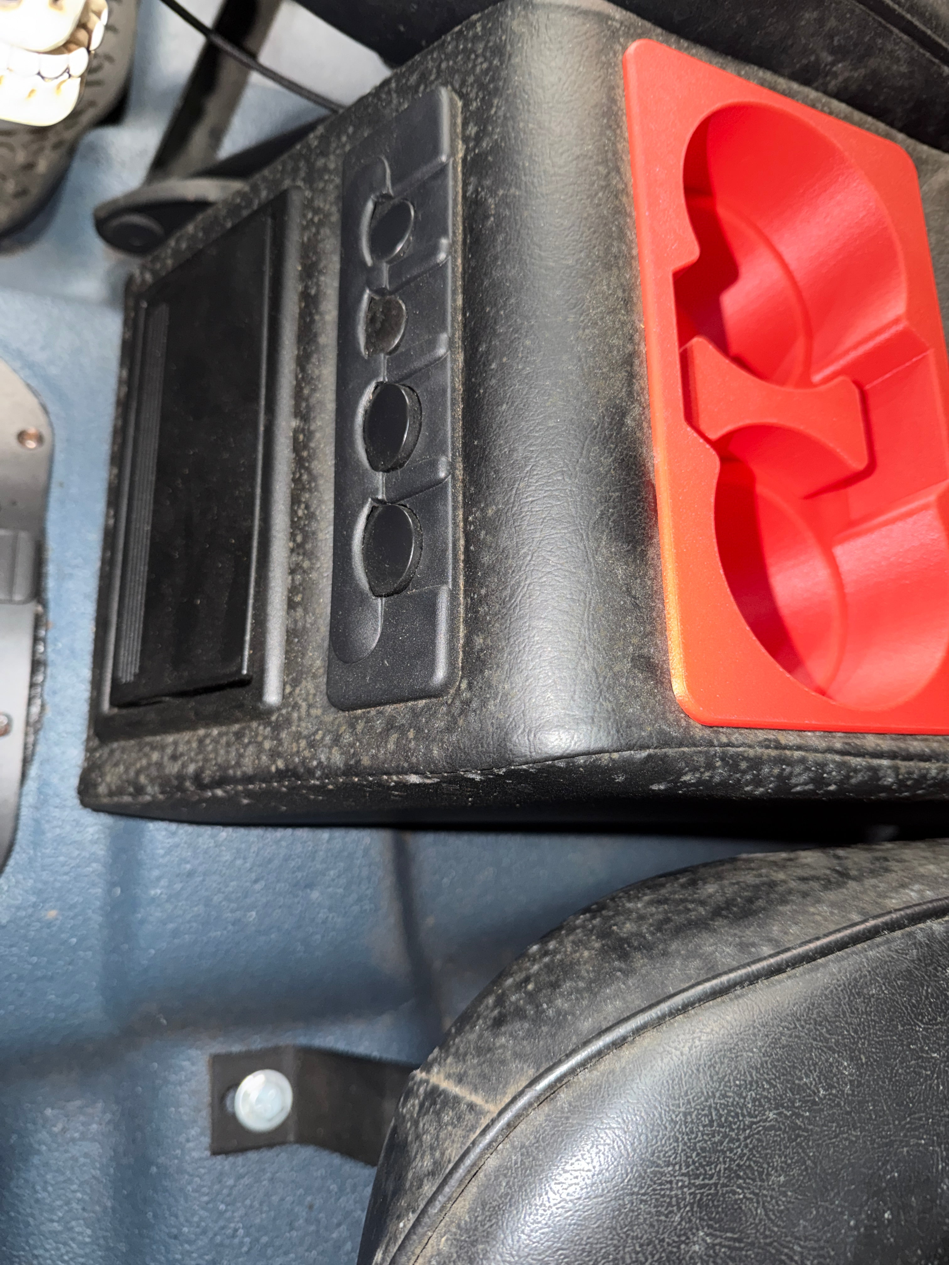 Console Insert Cupholder for aftermarket Jeep Van or Truck Restoration