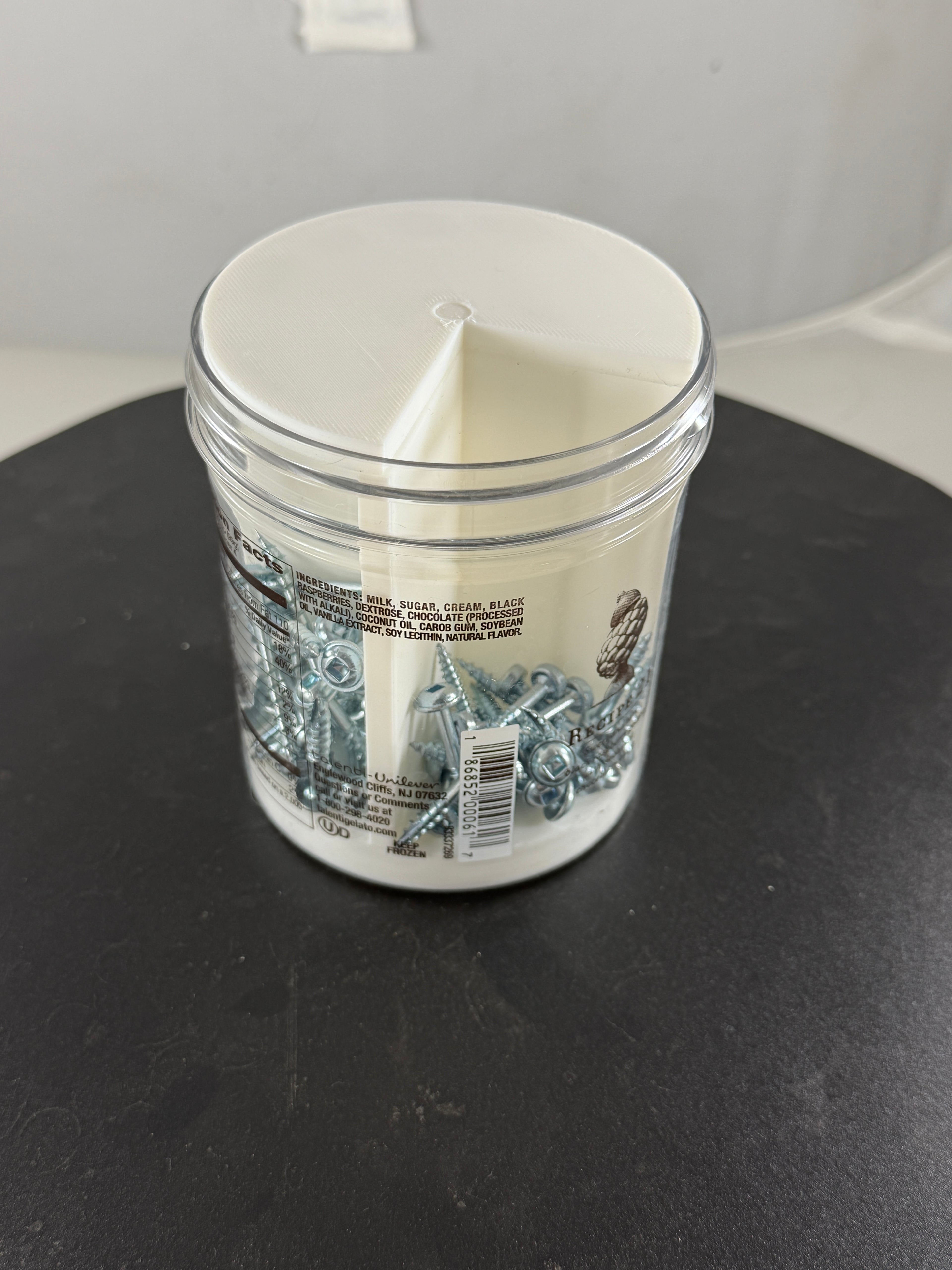 Screw Organizer for Talenti Gelato Container