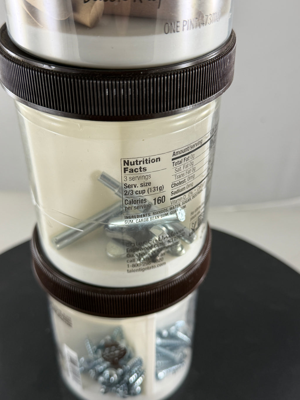 Screw Organizer for Talenti Gelato Container