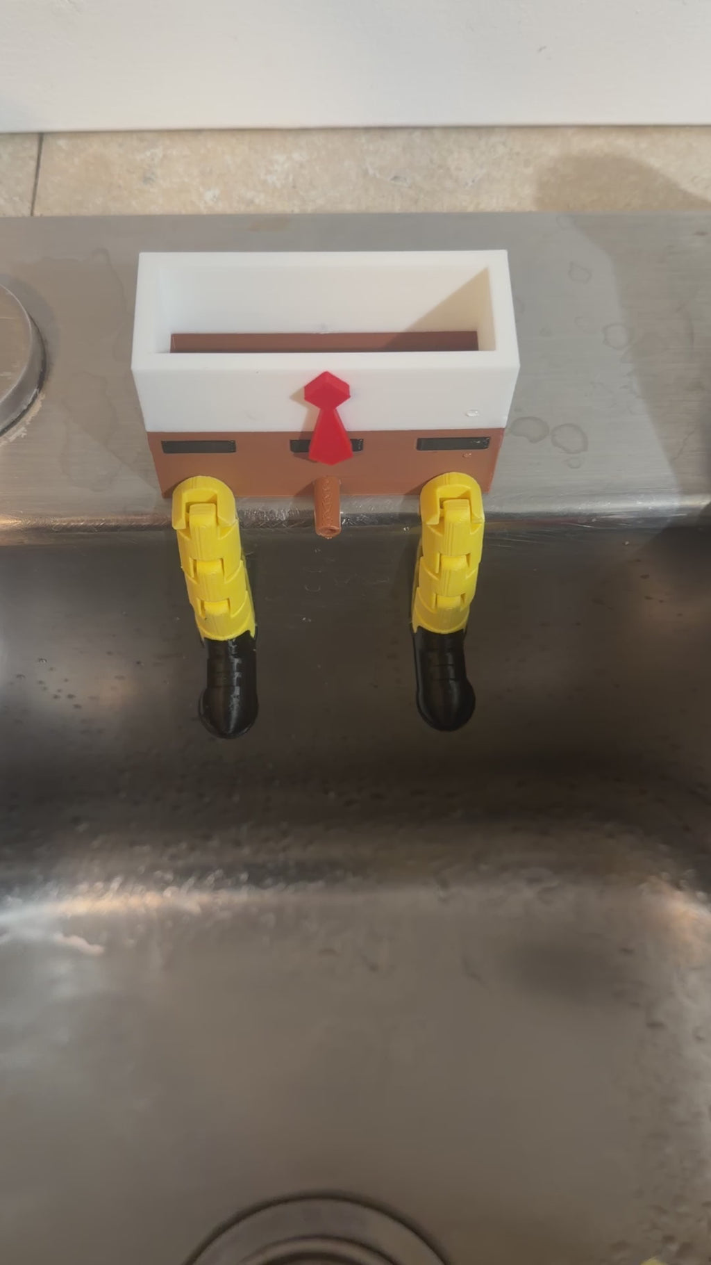 Articulating Scrub Daddy Holder | Sink Accessory | Fun Kitchen Decor | Sponge Holder