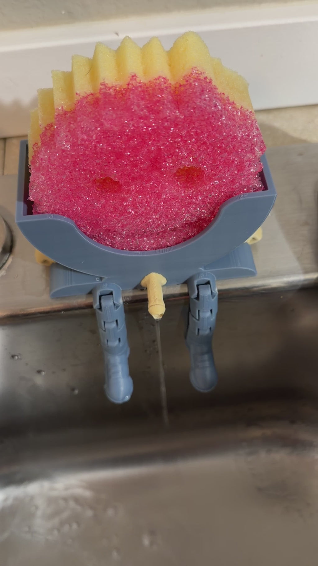 Articulating Scrub Daddy Holder | Sink Accessory | Funny Kitchen Decor | Sponge Holder